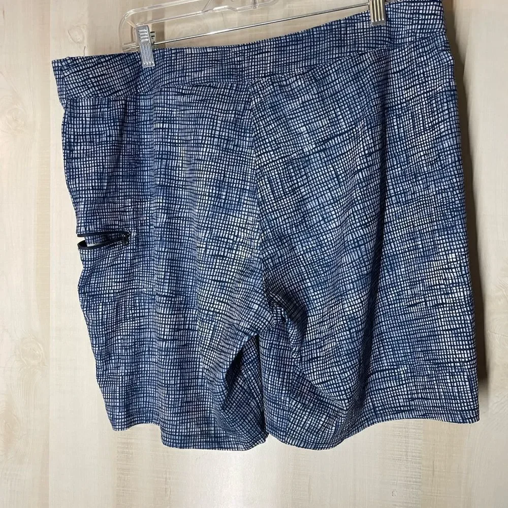 The North Face blue white swim trunks board short, size 36‎